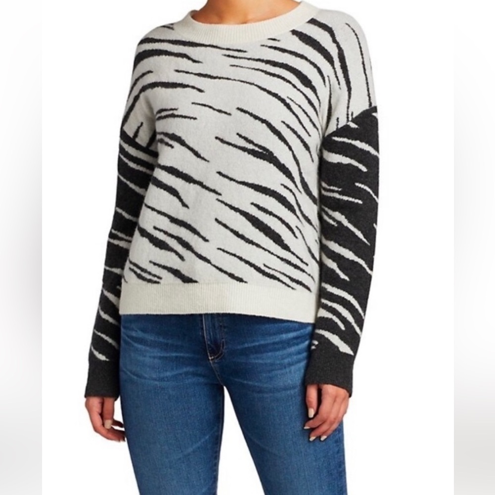 Rails Lana Tiger Sweater Viscose Wool Cashmere Blend Size Small